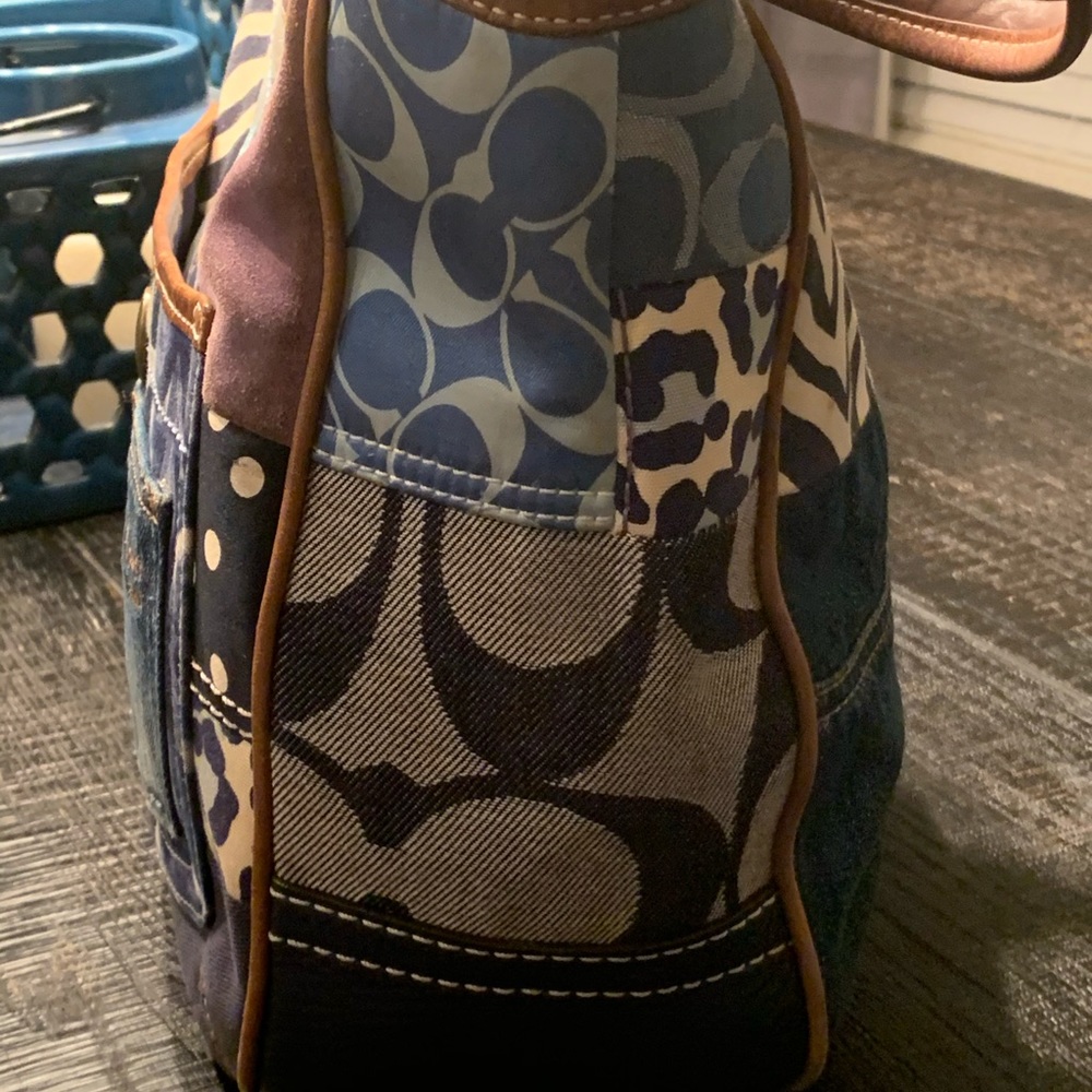 Coach denim patchwork shoulder bag - Picture 5 of 8